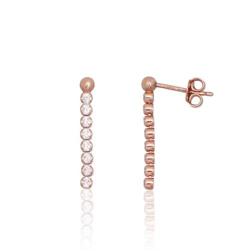 Silver stud earrings with Zirkons