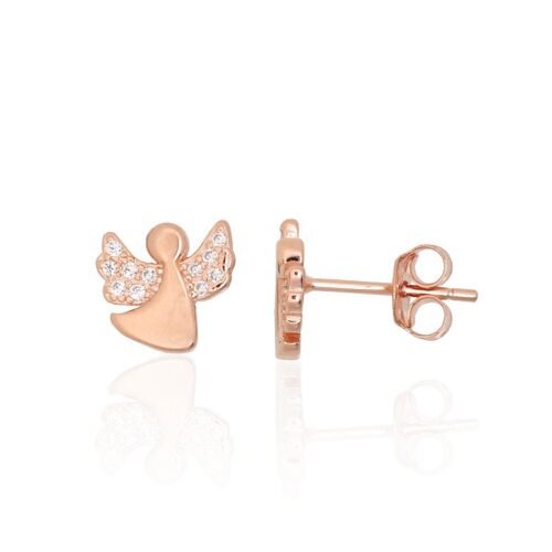 Silver stud earrings with Zirkons