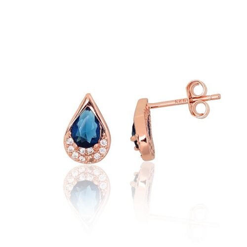 Silver stud earrings with Zirkons