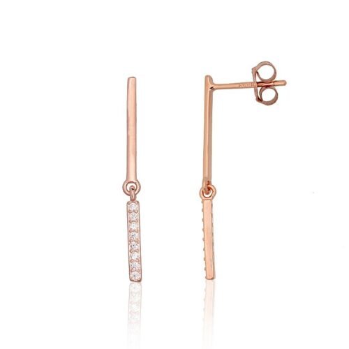 Silver stud earrings with Zirkons