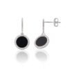 Silver stud earrings with Zirkons , Onix