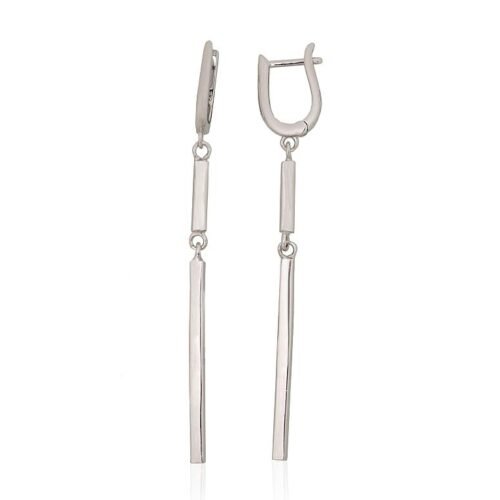 Silver earrings with 'english' lock