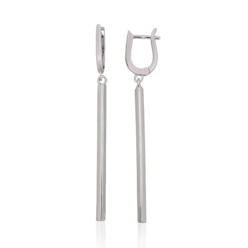 Silver earrings with 'english' lock