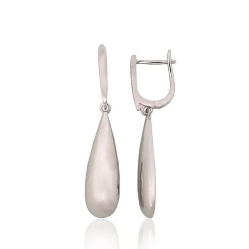 Silver earrings with 'english' lock