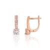 Silver earrings with 'english' lock with Zirkons