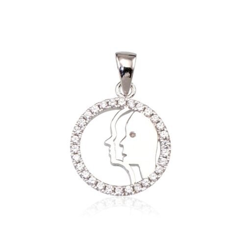 Silver pendant with Zirkons