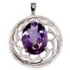 Silver pendant with Zirkons , Amethyst