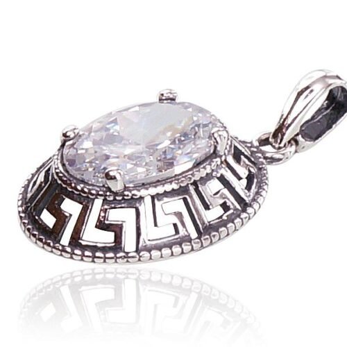 Alternative view of Silver pendant with Zirkons
