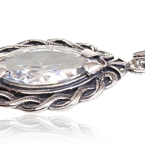 Alternative view of Silver pendant with Zirkons