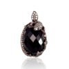 Silver pendant with Zirkons , Onix