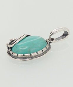 Alternative view of Silver pendant with Turquoise (Imitation)