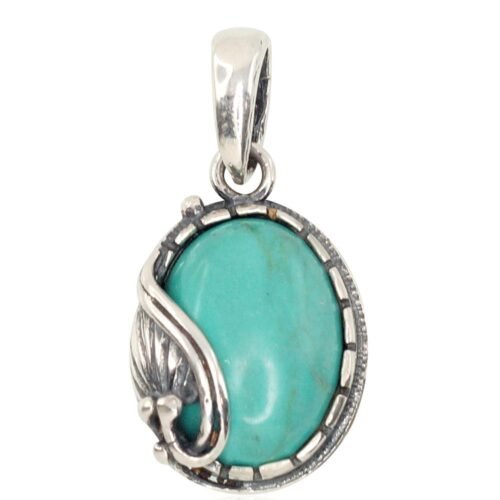 Silver pendant with Turquoise (Imitation)