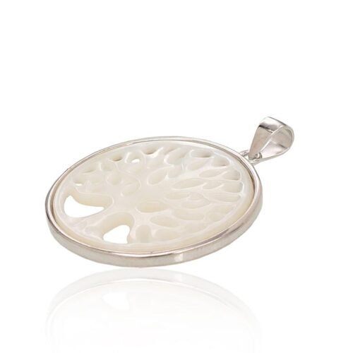 Alternative view of Silver pendant with Mother-of-pearl