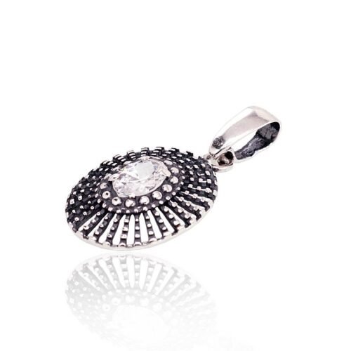 Alternative view of Silver pendant with Zirkons