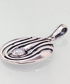 Alternative view of Silver pendant with Zirkons
