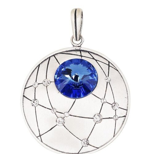 Silver pendant with Crystals