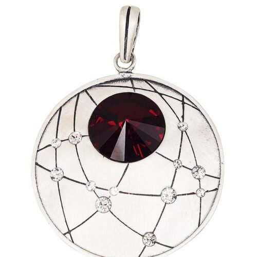 Silver pendant with Crystals