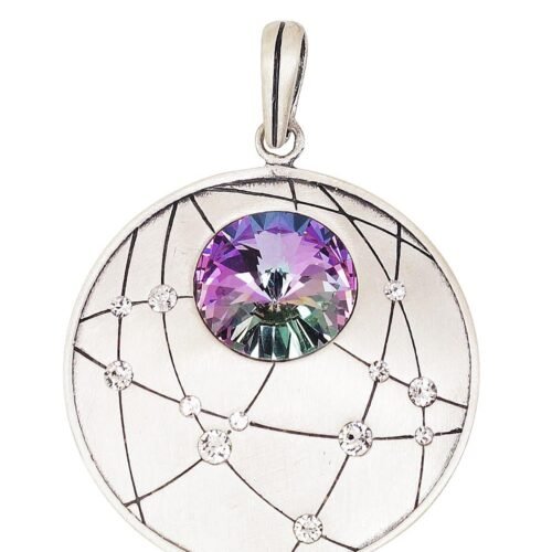 Silver pendant with Crystals