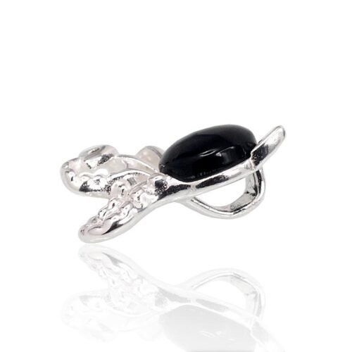Alternative view of Silver pendant with Zirkons , Onix