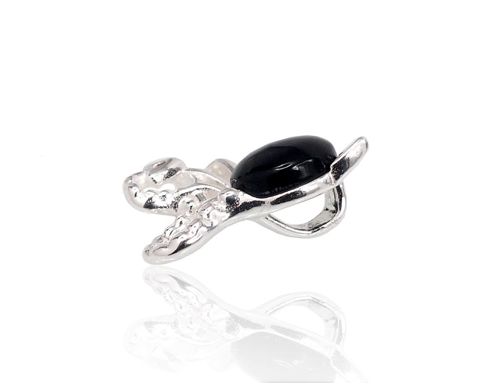 Silver pendant with Zirkons , Onix - Image 2