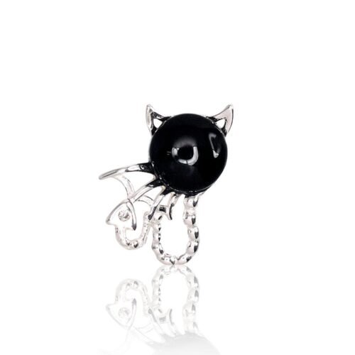 Silver pendant with Zirkons , Onix
