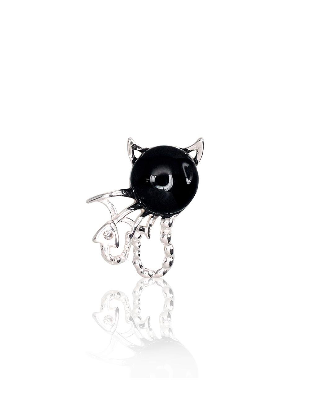 Silver pendant with Zirkons , Onix