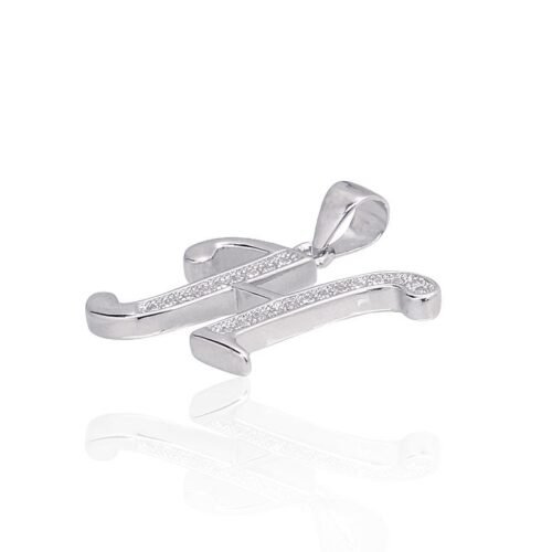 Alternative view of Silver pendant with Zirkons