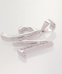 Alternative view of Silver pendant with Zirkons