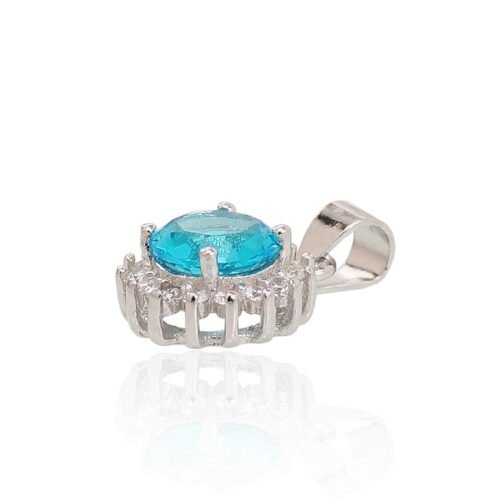 Alternative view of Silver pendant with Zirkons