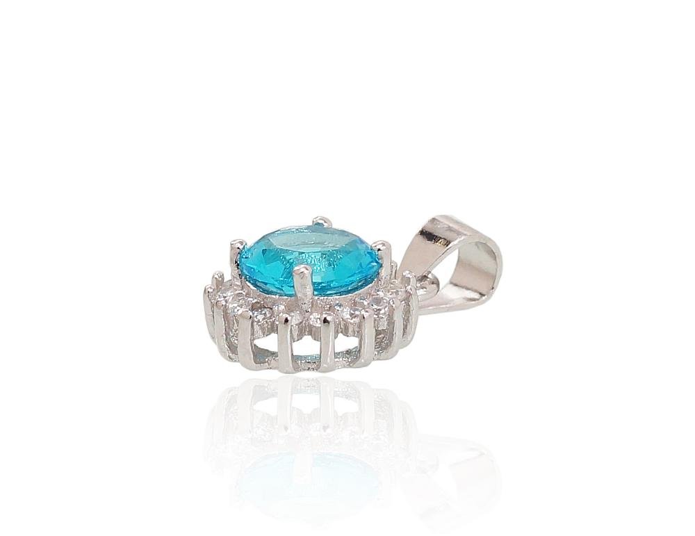 Silver pendant with Zirkons - Image 2