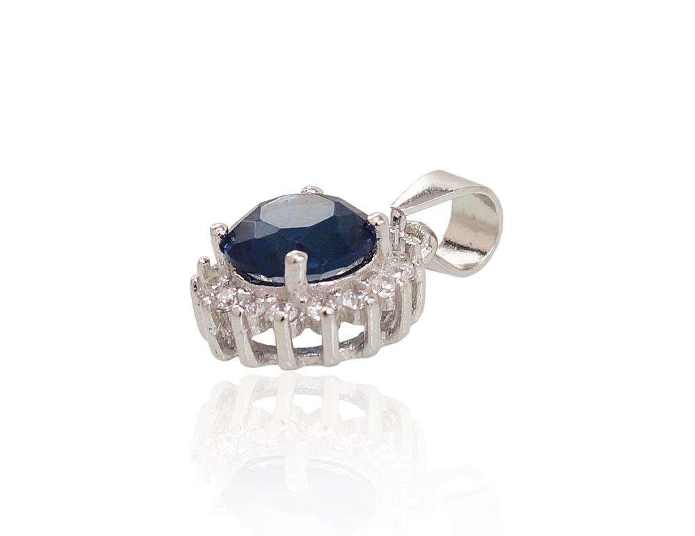 Silver pendant with Zirkons - Image 2