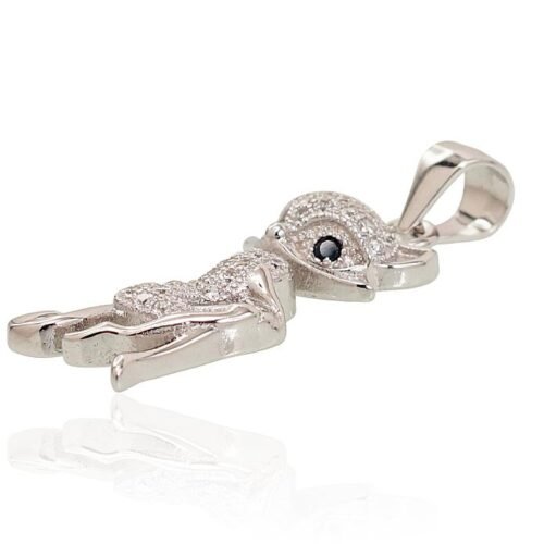 Alternative view of Silver pendant with Zirkons