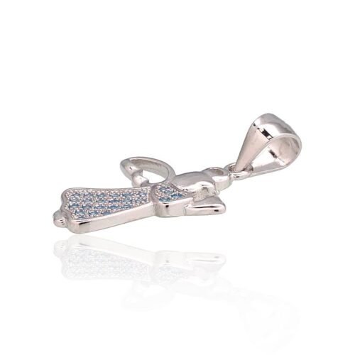 Alternative view of Silver pendant with Zirkons