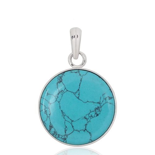 Silver pendant with Turquoise (Imitation)