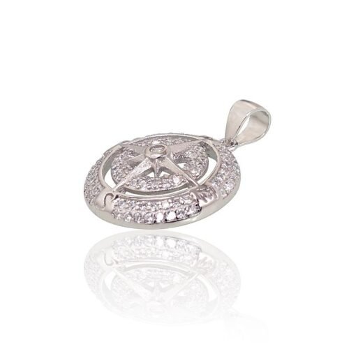 Alternative view of Silver pendant with Zirkons