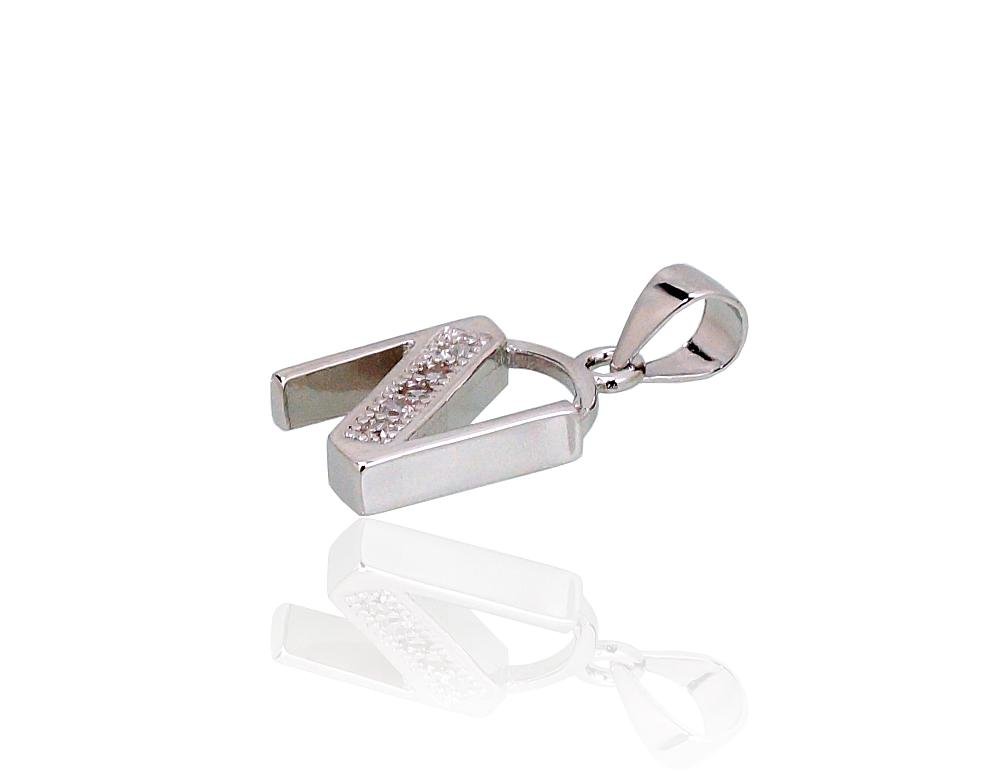 Silver pendant with Zirkons - Image 2