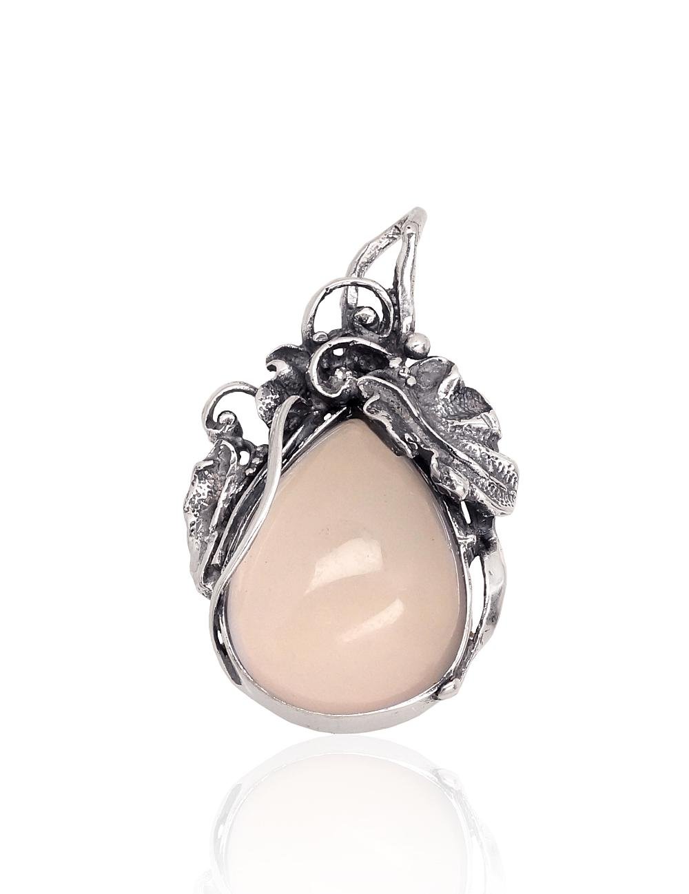 Silver pendant with Pink Quarz