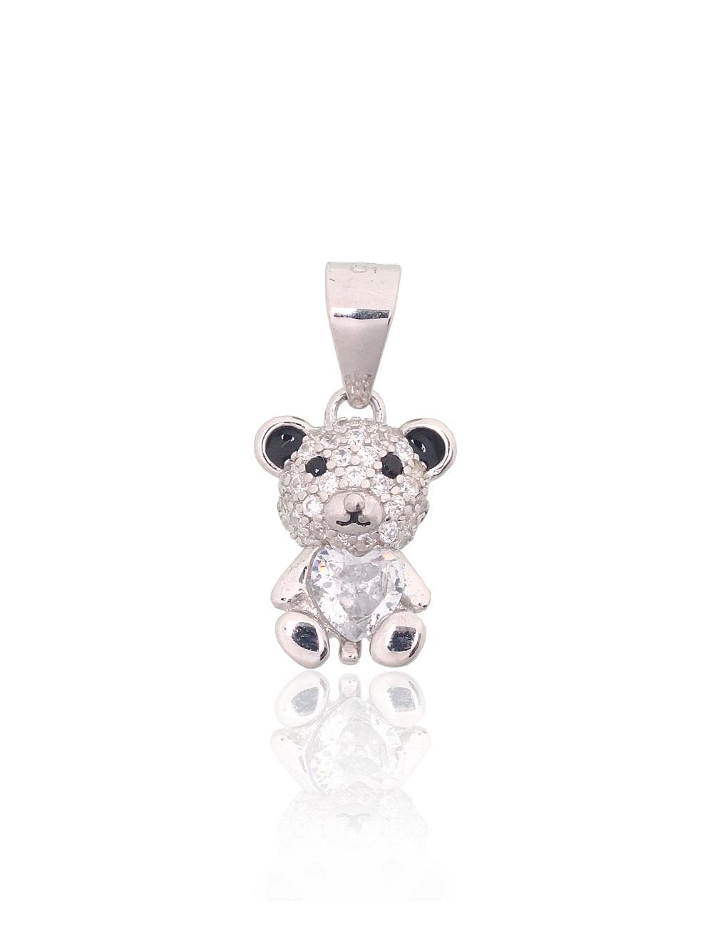 Silver pendant with Zirkons , Jewelery enamel