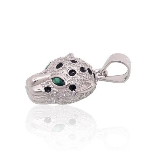 Alternative view of Silver pendant with Zirkons , Jewelery enamel
