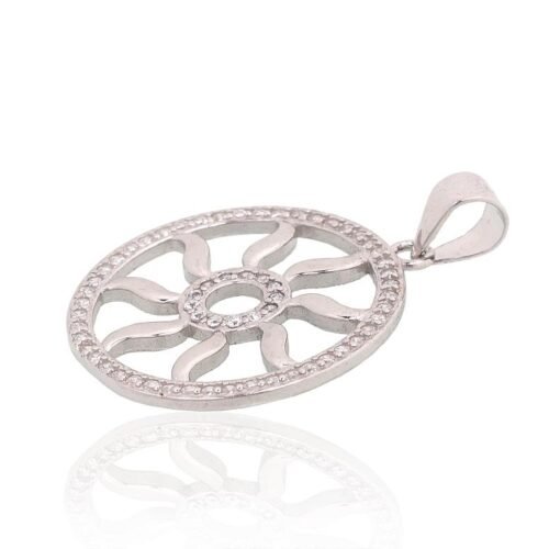Alternative view of Silver pendant with Zirkons