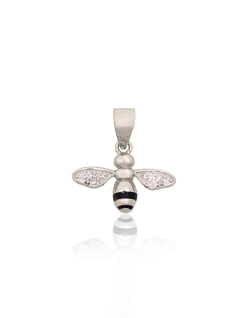 Silver pendant with Zirkons , Jewelery enamel