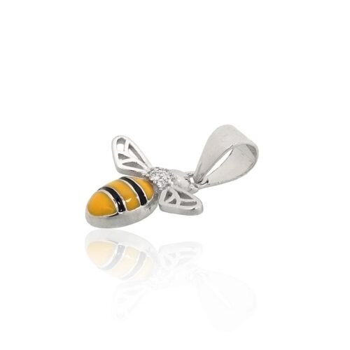 Alternative view of Silver pendant with Zirkons , Jewelery enamel