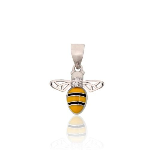 Silver pendant with Zirkons , Jewelery enamel