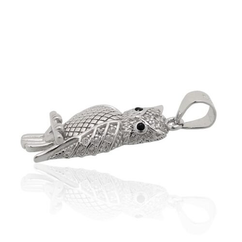 Alternative view of Silver pendant with Zirkons