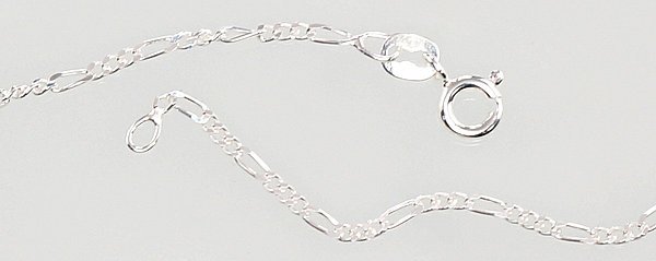 Silver chain Figaro 1,8 mm , diamond cut - Image 2