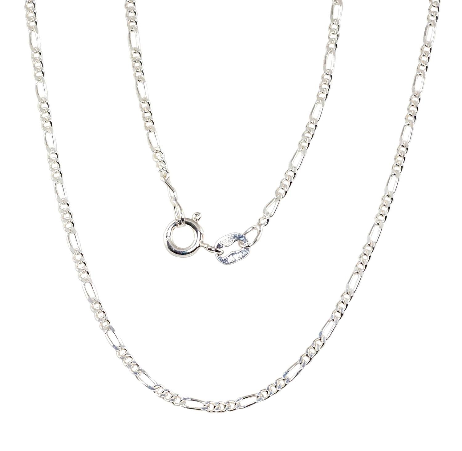 Silver chain Figaro 1,8 mm , diamond cut