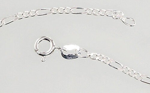 Alternative view of Silver chain Figaro 2 mm , diamond cut