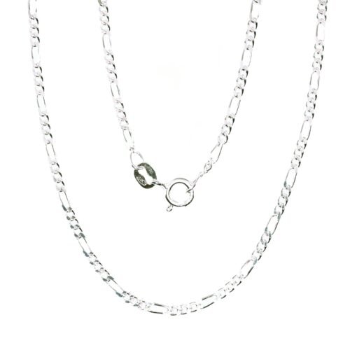 Silver chain Figaro 2 mm , diamond cut