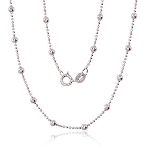 Silver chain Bead 1-3 mm