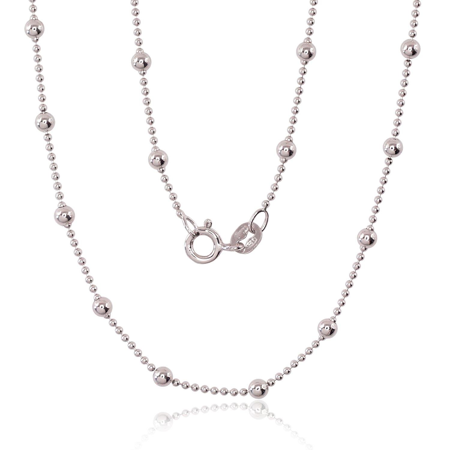 Silver chain Bead 1-3 mm